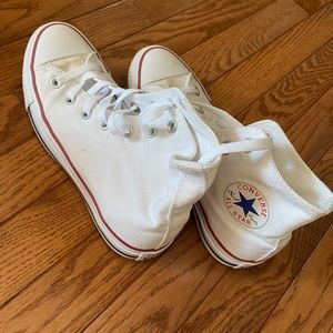 White Converse High Tops